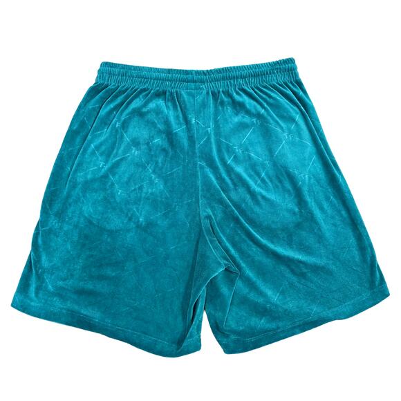Teddy Fresh Green Checked Out Velour Drawstring Shorts Men's Medium - Picture 4 of 10